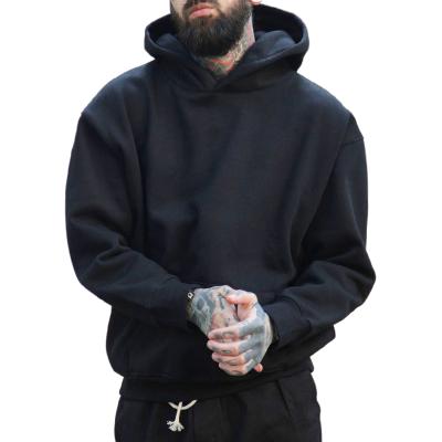 China Custom Made Anti Wrinkle Fleece Pullover Hoodies Drop Shoulders Cotton Men's Oversized Hoodie for sale