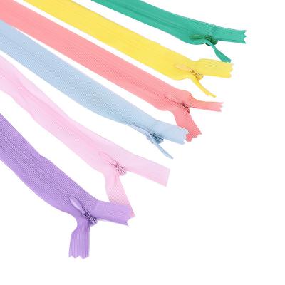 China Other Selling Top End-End Nylon Hidden Zipper For Dress Customized Color Size Invisible Zipper for sale