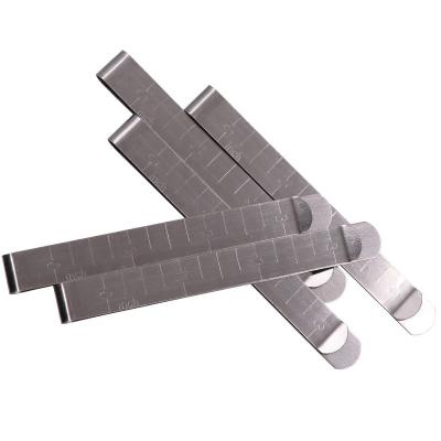 China Stainless Steel Hemming Clips Sewing Crimping Clothing Measuring and Fixing Clips Sewing 3 Inch Ruler Tools Measuring Clothing Accessories for sale