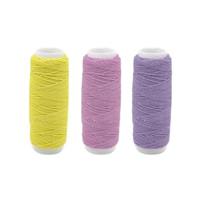 China Viable Hot Popular Handmade Decorations Colorful Latex Macrame Rope Diy Knitting Elastic Yarn for sale