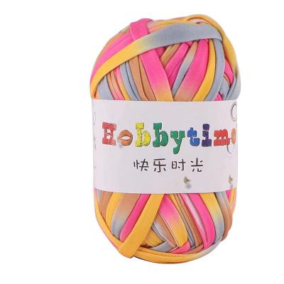 China Fancy Novelty Crochet Thread 100% Polyester T-shirt Yarn For Handbag Knitting DIY for sale