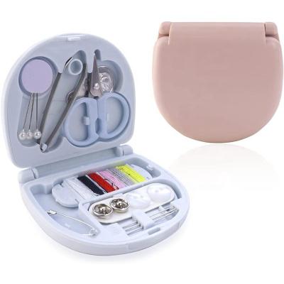 China Custom Mini/Portable Ulti Color Portable Sewing Kit Set With Needles Pins Mini Sewing Kit Set Box Hotel Travel for sale