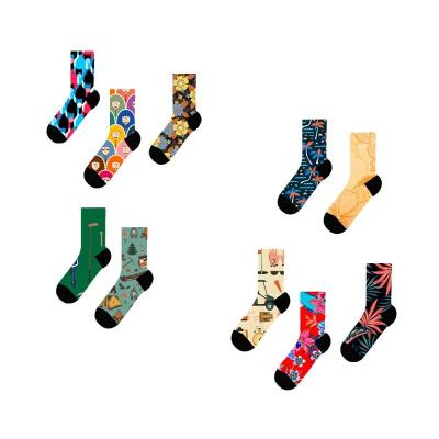 China Anti-Bacterial Custom Fancy Colorful 360 Seamless Sublimation Digital Custom 3d Printed Socks for sale