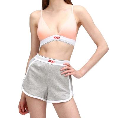 China Anti-Bacterial S-shaper Women V-neck Padded Everyday Basic Thin Straps Removable Pads Women's Underwear Sets Bra & Brief Sets for sale