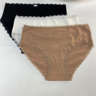 China Anti-Bacterial Custom Logo Brief Lace Panties Pretty Briefs Cute Women Underwear Sexy Breathable Cotton Crotch Women's Thongs and G String for sale