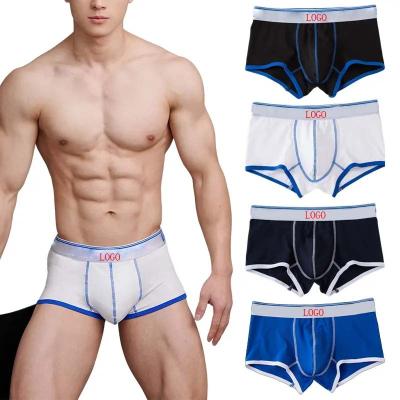 China Anti-Bacterial Men's Cotton Underwear Custom Design Men's Underwear & Boxers Fashionable Striped Boxers Men's Underwear for sale