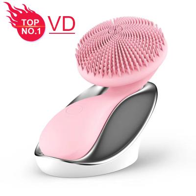 China New Design Acoustic Wave Magnetic Silicone Massager DEEP CLEANSING Sonic Face Cleansing Brush Facial Remover for sale