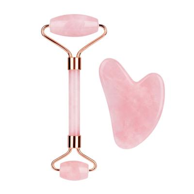 China Genuine Genuine Classic Face Lift Double Sided Jade Roller Stone Facial Beauty Massager Tool Rejuvenation PERFECT BEAUTY GIFT for sale