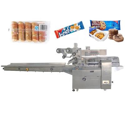 China ECHO Automatic Cookies Cup Cake Sandwich Cookies Muffin Tiramisu Macaron Food Puff Pillow Pouch Packing Machine for sale