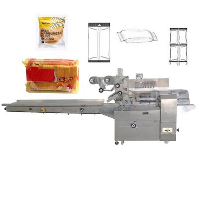 China Tortilla Tray Samosa Sandwich Bread Food ECHO Automatic Pillow Horizontal Cheese Pizza Film Wrapping Packing Machine for sale