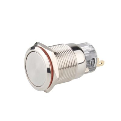 China Chinakel 19mm Stainless Steel Push Button Switch Waterproof Push Button Switch Push On Button for sale