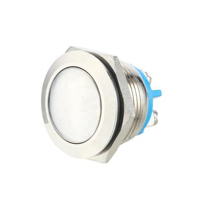 China LED 19mm Flat Headless Electronic Control System Metal Waterproof Push Button Switch Chinakel for sale