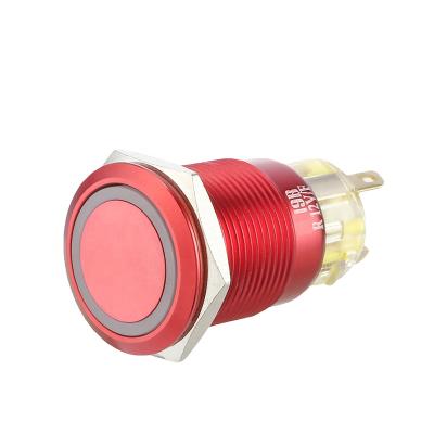 China Stainless Steel Push Button Metal Electronic Illuminated Waterproof Red Push Button Switch With LED Circle 19mm Chinakel for sale