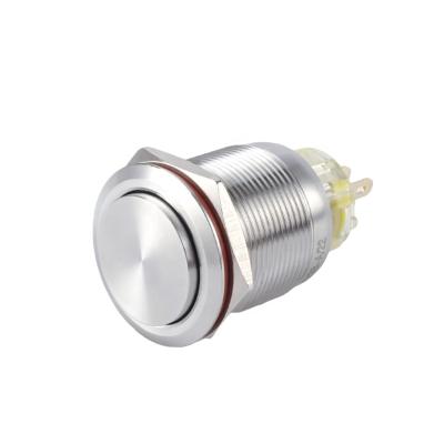 China Chinakel 22mm Stainless Steel Push On Button Metal Push Button Switch Without LED Lock for sale