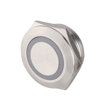 China Chinakel 22mm Stainless Steel Metal Push Button Switch With Momentary Circle RGB LED IP67 Short Body KEL-PX22MSRGB for sale