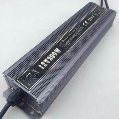 China Led Switching IP67 200W Waterproof Constant Voltage 12V 24v Led Switching Power Supply Led Power Supply for sale