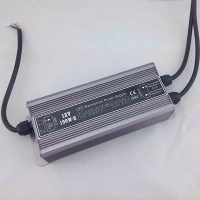 China Led Voltage Switching 2 Years Warranty Over Load Protection DC12V/24V 100W Waterproof Led Switching Power Supply for sale