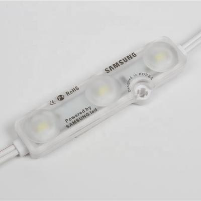 China Channel Samsung 1.2w Letter Injection Molding Advertising Led Waterproof 3SMD LED Module 5730 Samsung Chip Korea Design for sale