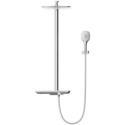 China New CE EN1111 Slide Bar 2022 Chrome 3 Jets Hot Brass Bathtub Smart Bathroom Faucetthermostatic Shower Mix Set for sale