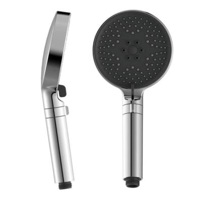 China Needle Free Luxury ABS Chromed NEW DESIGN Matt Black Shower Head Massage 3 Functions Bathroom Hand Shower for sale