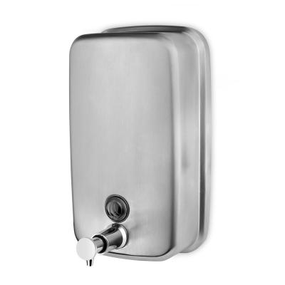 China Foam Soap Dispenser Large Capacity 1000ML Stainless Steel Hotel Bathroom and Kitchen Wall Mounted Manual Soap Dispenser for sale