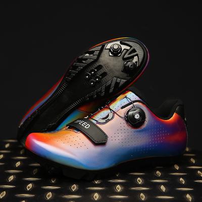 China Road Breathable Car Colorful Lock Shoes Cycling Shoes Men's And Women's Mountain Bike Breathable Reflective New Shoes for sale