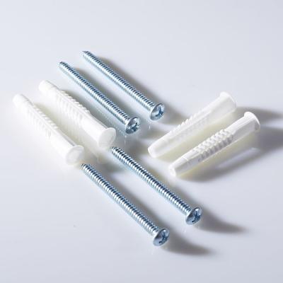 China Installs Quickly Customized PVC Nail Wall Screws Nylon Plastic Wall Anchor Plug for sale