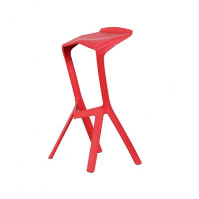 China (Size)Wholesale counter modern bar stool plastic cheap stackable adjustable thickening durable red dining chair for sale for sale