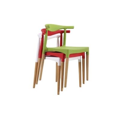 China Modern Nordic Beech Wood Leg (Height) Adjustable High Quality Adult Leisure Dining Plastic Chair for sale