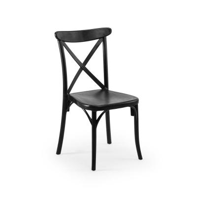 China Durable Luxury Furniture Adjustable Cross Back (Height) China Manufacturer Plastic Dining Chair For Sale for sale