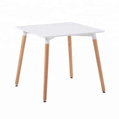 China Wholesale (Height) Nordic Style Adjustable Cheap Square Wooden MDF Dining Restaurant Tables for sale