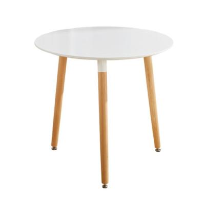 China (Size) Round Adjustable MDF Top Modern Fancy Dining Table With Beech Wood Legs for sale