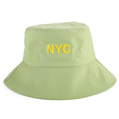 China White High Quality Custom Design Logo Solid Color Fisherman Hats Cotton Bucket Hats Sun Protection Unisex Embroidery Bucket Hat for sale