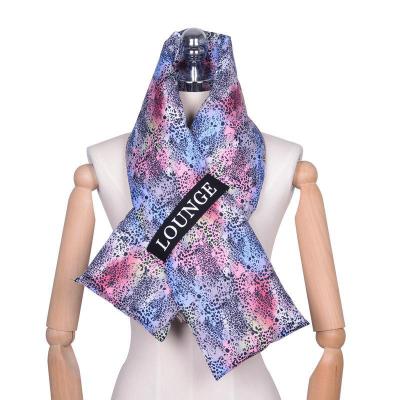 China Animal Skin Design Warmer Scarf Cozy Warm Pull Through Neck Cross Wrap Quilted Scarf Travel Space Home Cotton Down Neck Warmer Scarf for sale