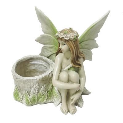 China Hot Sale Garden Decoration Plant Handmade Carved Fairy Flower Pots for sale