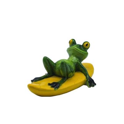 China Europe and America simulation frog animal figurine floating for aquarium yard pool ornaments resin craft for sale