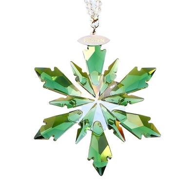 China fresh & modern & feeling & artificial & cartoon & cute & Beautiful Onion Green Crystal Glass Snowflake Hanging Car Ornament for sale