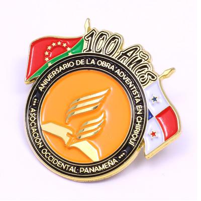 China Custom USA Eagle American Flags Lapel Pins Dropshipping Patriotic Gold Metal Lapel Pins for sale