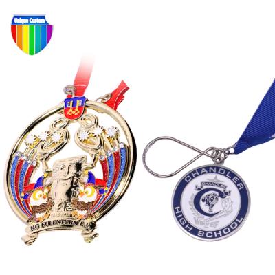 China Guangdong Chinese Manufacturer Europe Factory Medal Sports Medal Custom Colorful 2d Metal Medal for sale