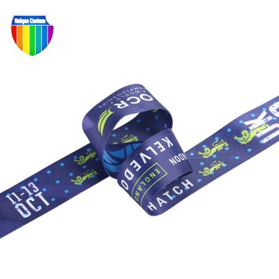 China High Viable Tenacity Wholesale Custom Professional 1 Inch Printed Logo Colorful Polyester Sublimation Ribbon for sale