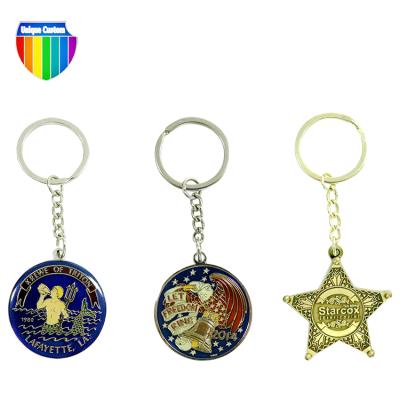 China wholesale bulk cheap metal football club custom 3D best quality key chain for sale