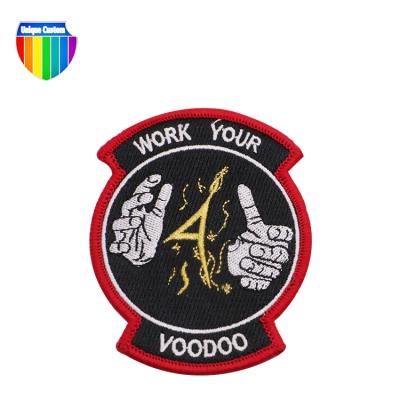 China Durable Heat Transfer OEM Iron On Logo Embroidered Patches Custom Made for sale