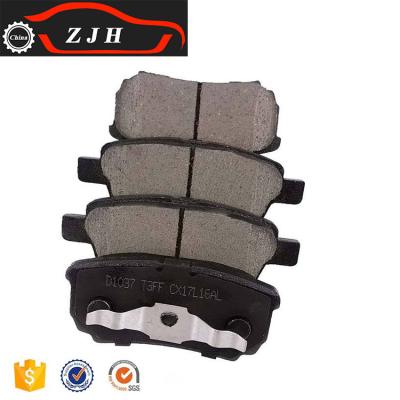 China Metal Manufacturer Price Carbon Titanium Ceramic Fiber Brake Circuits Car Ceramic Brake Pads ZJH D1037 For Chrysler Dodge Mitsubishi for sale