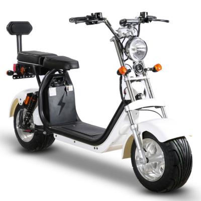 China Newest 2 wheel fat tire electric motorcycle citycoco EEC 2000W electric scooter 10 inch 1900*750*1400MM for sale