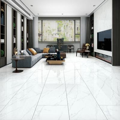 China Modern Manufacturer Wholesale Polished White Marble Pattern Full Ceramic Floor And Wall Tiles for sale