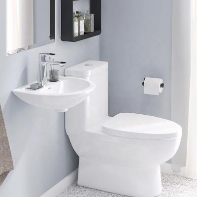 China Goodone Modern Vintage Wash Bathroom Pedestal Toilet Large Compact Freestanding Plunge Basin for sale