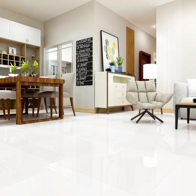 China Goodone Modern Premium Single Square High Gloss Super White Nano Polished Porcelain Tiles Anti Skid for sale