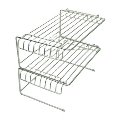 China Viable Wholesale Price Stainless Steel Racks Dishes Plate Cup Spoon Cutlery Storage Rack Drain Drying Rack for sale