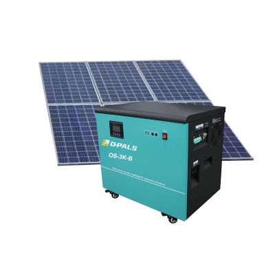 China 3000w 220v 5300wh mini home solar power system 3kw 220v solar power system solar generator for sale