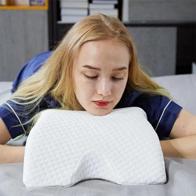 China Custom Anti-Apnea Memory Foam Neck Cervical Sleep Couple Arm Pillow for sale